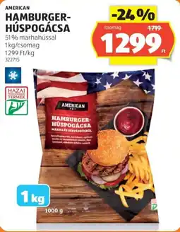 ALDI American hamburger-húspogácsa ajánlat