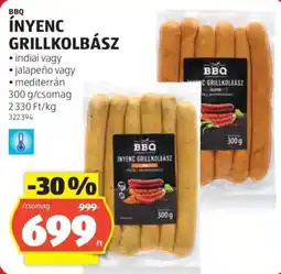 ALDI bbq ínyenc grillkolbász ajánlat