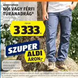 ALDI Adventuridge női vagy férfi túranadrág ajánlat