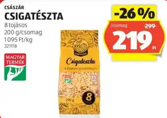 Császár csigatészta