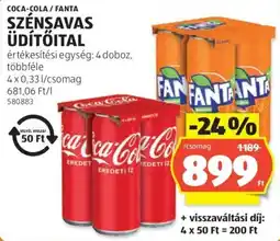 ALDI Coca-Cola / Fanta szénsavas üdítőital ajánlat