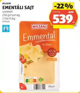 ALDI Milsani emmentáli sajt ajánlat