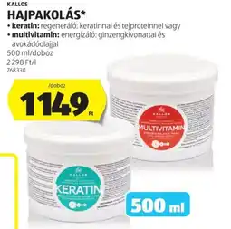 ALDI Kallos hajpakolás ajánlat