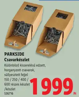Lidl Parkside csavarkészlet ajánlat