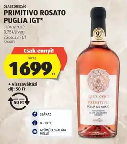 ALDI Riccoso primitivo ajánlat
