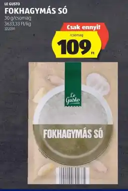 ALDI Le Gusto fokhagymás só ajánlat
