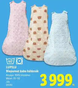 Lidl Lupilu biopamut baba hálózsák ajánlat