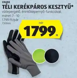 ALDI Crane téli kerékpáros kesztyű ajánlat