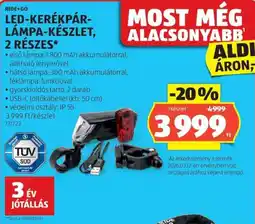 ALDI Ride+Go led-kerékpár-lámpa-készlet ajánlat
