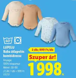 Lidl Lupilu baba átlapolós kombidressz ajánlat