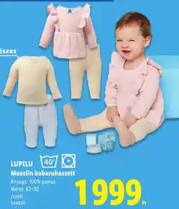 Lidl Lupilu muszlin babaruhaszett ajánlat
