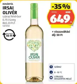 ALDI Irsai oliver ajánlat