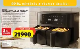 ALDI Ambiano dupla kosaras fritőz ajánlat