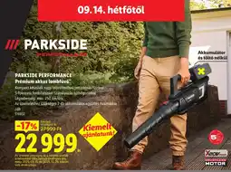 Lidl Parkside premium akkus lombfúvó ajánlat