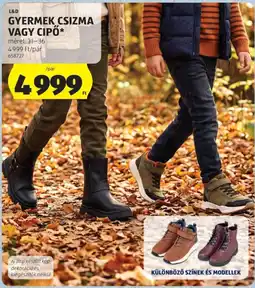 ALDI L&D gyermek csizma vagy cipő ajánlat