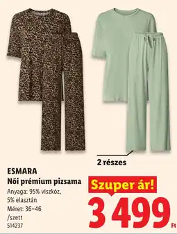 Lidl Esmara női prémium pizsama ajánlat