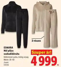 Lidl Esmara női plüss szabadidőruha ajánlat