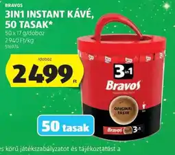 ALDI Bravos 3in1 instant kávé ajánlat