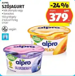 ALDI Alpro szójagurt ajánlat