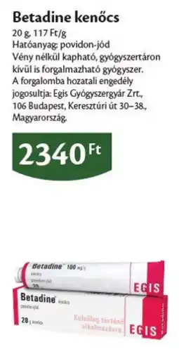 EcoFamily Betadine kenőcs ajánlat