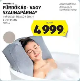 ALDI Novitesse fürdőkád- vagy saunapárna ajánlat