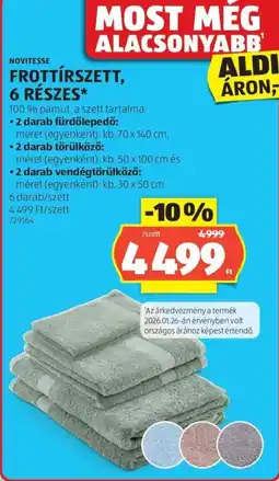 ALDI Novitesse frottírszett ajánlat