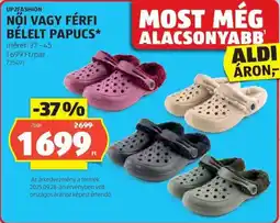 ALDI Up2fashion bélelt papucs ajánlat
