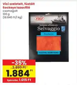 Interspar Vici szeletelt, füstölt Sockeye lazacfilé ajánlat