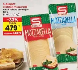 Interspar S-BUDGET szeletelt mozzarella ajánlat