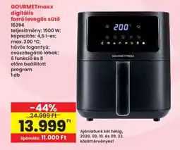 Interspar GOURMETmaxx digitális forró levegős sütő ajánlat