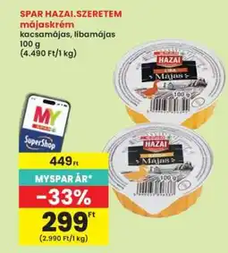 Interspar SPAR HAZAI.SZERETEM májaskrém ajánlat