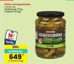 Interspar SPAR csemegeuborka ajánlat