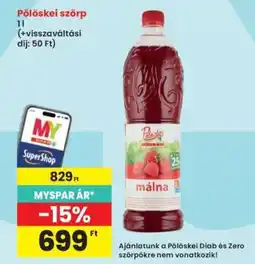 Interspar PÖLÖSKEI Szörp ajánlat