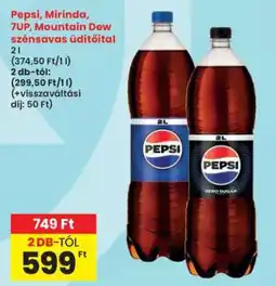 Interspar Pepsi, Mirinda, 7UP, Mountain Dew szénsavas üdítőital ajánlat