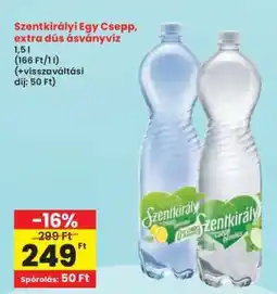 Interspar Szentkirályi Egy Csepp, extra dús ásványvíz ajánlat