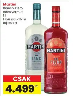 Interspar Martini Bianco, Fiero Édes Vermut ajánlat