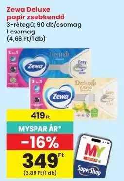 Interspar Zewa Deluxe papír zsebkendő ajánlat