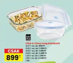 Interspar Click & Close üveg ételtároló ajánlat
