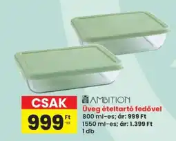 Interspar Üveg ételtartó fedővel ajánlat