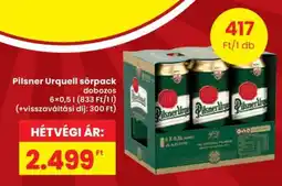 Interspar Pilsner Urquell sörpack ajánlat