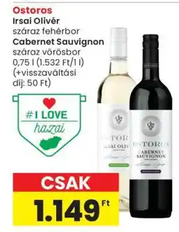 Spar Ostoros Irsai Olivér / Cabernet Sauvignon ajánlat