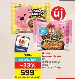 Spar PALDO Instant tészta ajánlat