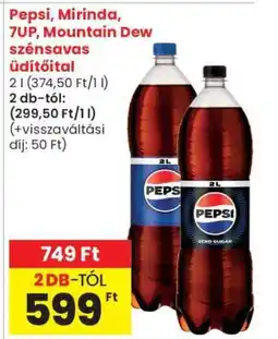 Spar Pepsi, Mirinda, 7UP, Mountain Dew szénsavas üdítőital ajánlat