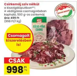 Spar Csirkemáj szív nélkül ajánlat