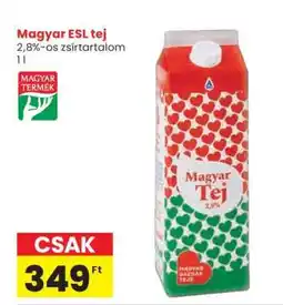 Spar Magyar ESL tej ajánlat