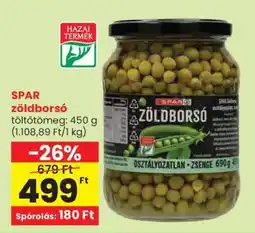 Spar SPAR zöldborsó ajánlat