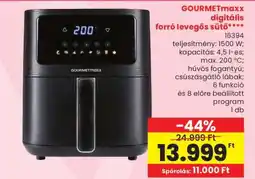 Spar GOURMETmaxx digitális forró levegős sütő ajánlat