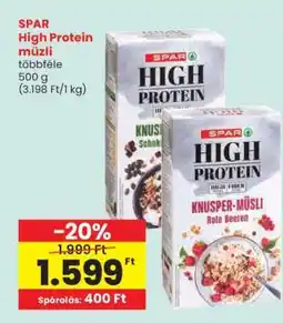Spar SPAR High Protein müzli ajánlat