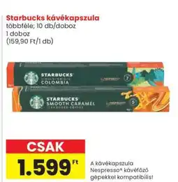 Spar Starbucks kávékapszula ajánlat