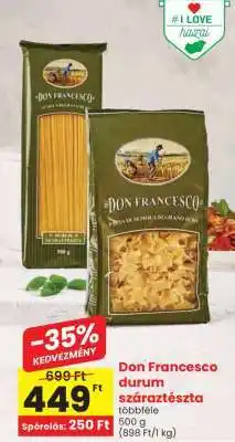 Spar DON FRANCESCO DURUM SZÁRAZTÉSZTA ajánlat